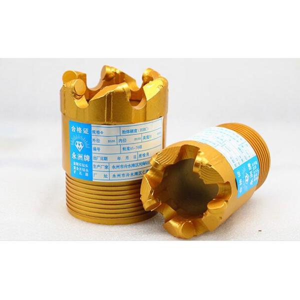 Wearproof PDC Core Bit For Pebble , 75mm Diameter PDC Drill Bit