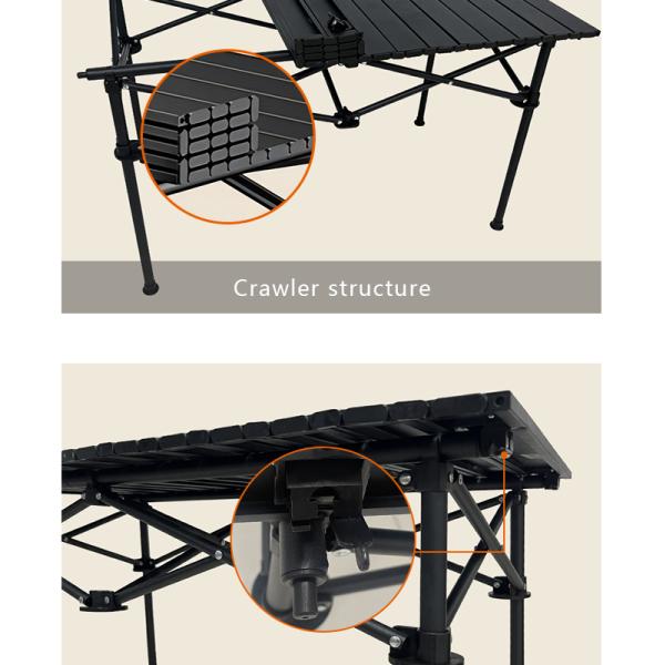 Multiple tables set up for group outdoor dining