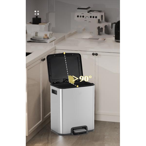 Golden 20 Liters High Quality Stainless Steel Bucket Metal Ashytray Litter Metal 20 Litre Bins with Handle Bin