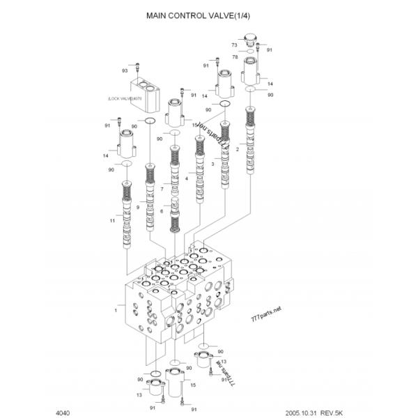Belparts R110-7 31N3-10110 Excavator Control Valve Assy For Hyundai Parts