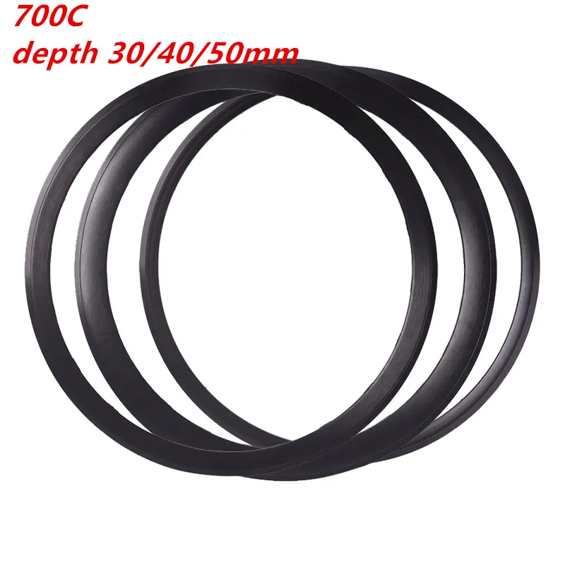 Aluminum Alloy Wheelset Rim 50mm Depth 700C Bicycle Rim With 6.5mm French Valve 21 Hole Disc Brake System