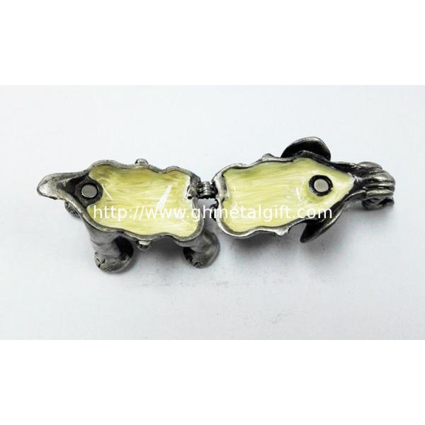 Elephant Metal Crystal Rhinestone Jewelry Box Elephant Trinket Boxes