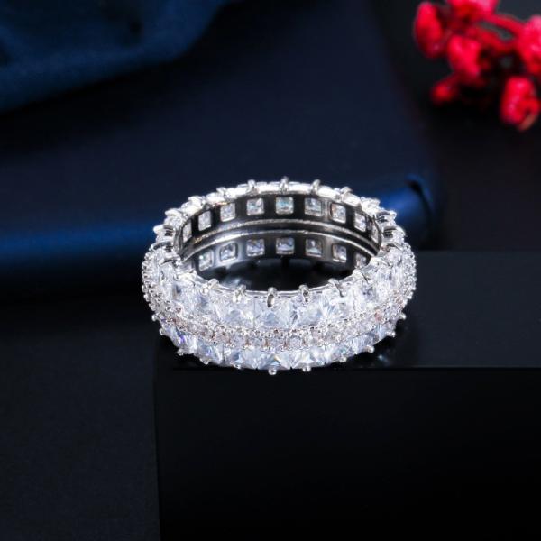 Famous Women Ring Solid 925 Sterling Silver CZ Stone bague anel bijoux Jewelry Accessories Vintage Rings