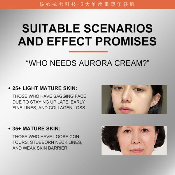 Aurora Collagen Extract Face Cream Moisturizer Anti Wrinkle Lightening 50g