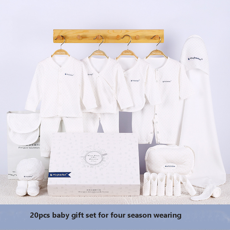 Roupas de bebe Newborn Clothes Baby Gift 100% Cotton Solid Newborn Baby Sets crown Unisex Bodysuits newborn gift set for bab