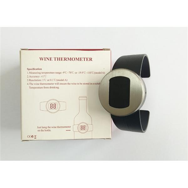 ABS Lcd Display Digital Wine Thermometer Watch Shape Custom Color For Wine Bottle