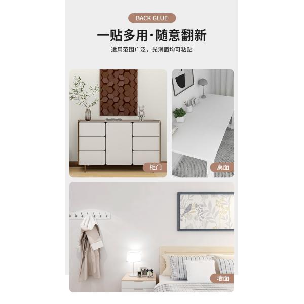 Fireproof PVC Self Adhesive Vinyl Wallpaper 0.6M*100M Plain Green Wallpaper