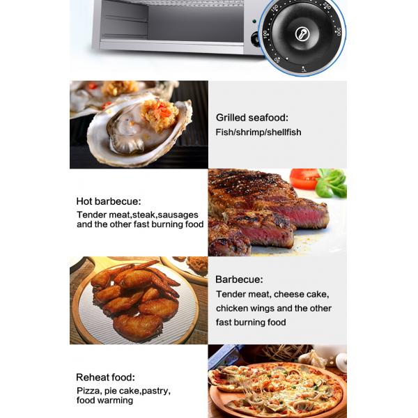 Electric Kitchen Equipment Counter Top Salamander Oven with Temperature Selector 50-300C