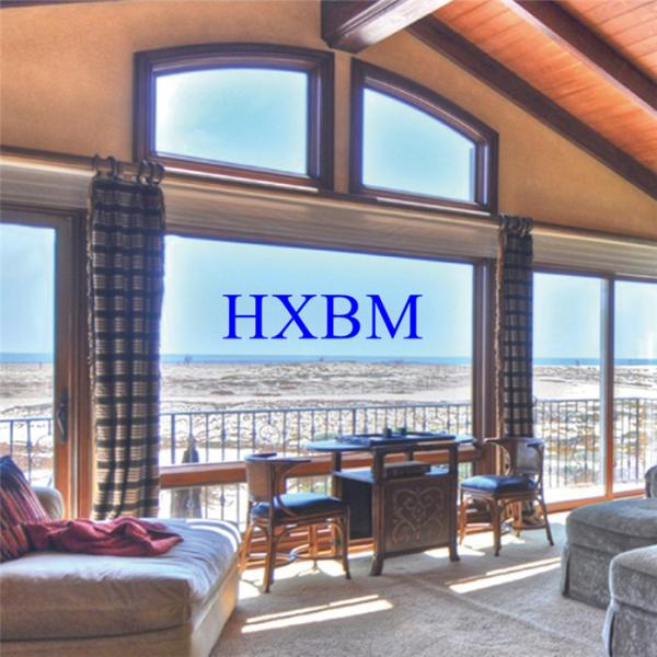 EPDM Gasket Aluminium Clad Oak Wood Windows Embellished For Apartments