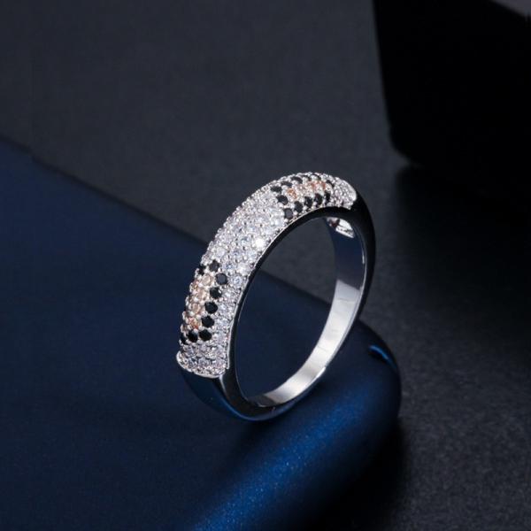 Peopard Print CZ Wedding Rings for Women Silver Color Ring Lady's Ring Party Fashion Luxury Leopard Print Ring Jewelry