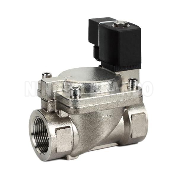 16 bar 2 Way NC Brass Solenoid Valve For Water Air Gas 3/8'' to 2'' 24V 110V 220V 2