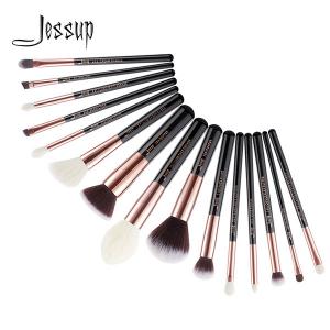 Quality Jessup 15pcs Black/Rose gold Multitask Essential Makeup Brush Set Makeup Tools Beauty Brand Hong Kong T160 wholesale
