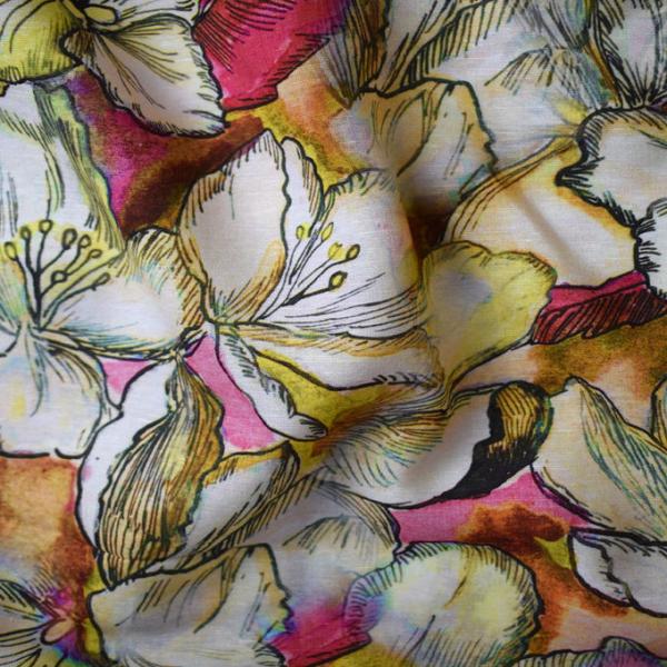 Woven Tencel Soft Tulle Fabric 70% Viscose Blend Print Solid Dyed Twill