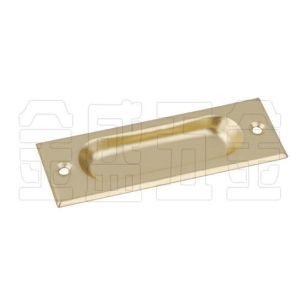 China Brass Plated Flat Metal Drawer Pulls Customized Furniture Fitting on sale