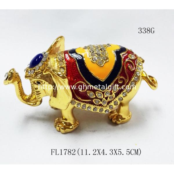 Thailand Gifts Trinket Box Elephant Shape Jewelry Boxes for gift fashion elephant enamel jewelry box