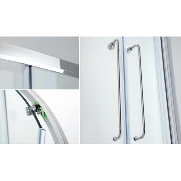 Sliding door Tempered Glass Shower Enclosure Polished Frame Surface Finishing