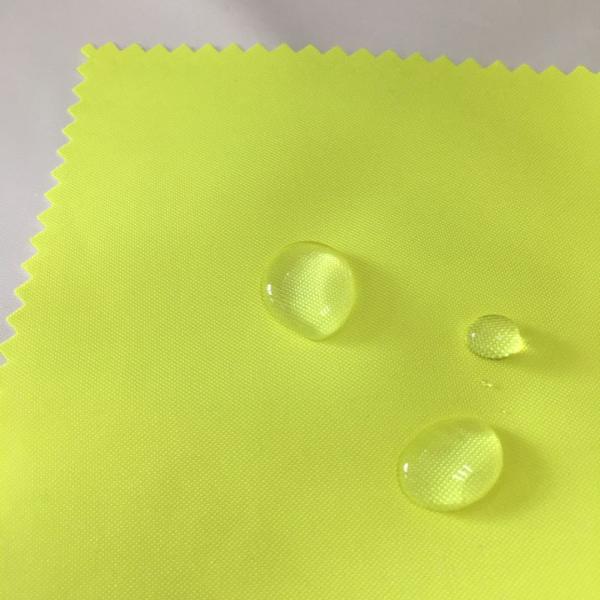 Polyester Fluorescent Reflective Water Risistance PU Membrane Rain Suits Fabric