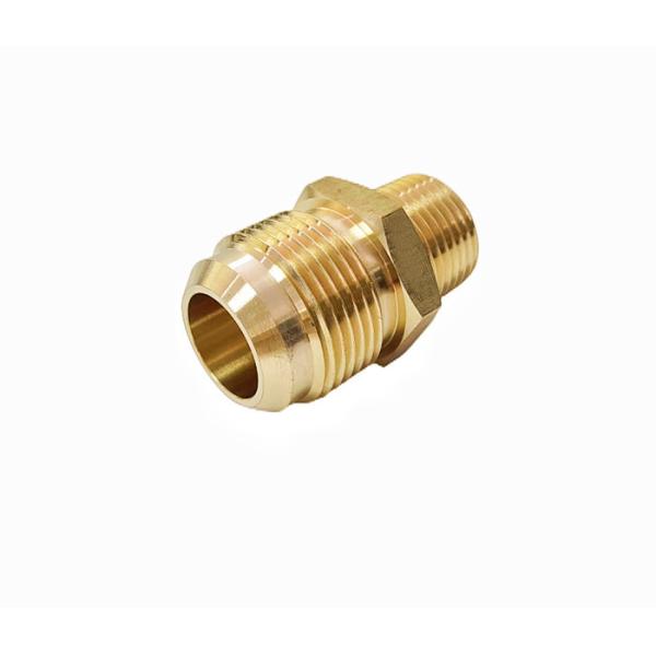 3/4 NPT X 3/4 Flare Brass Male Hex Nipple Pipe Fitting