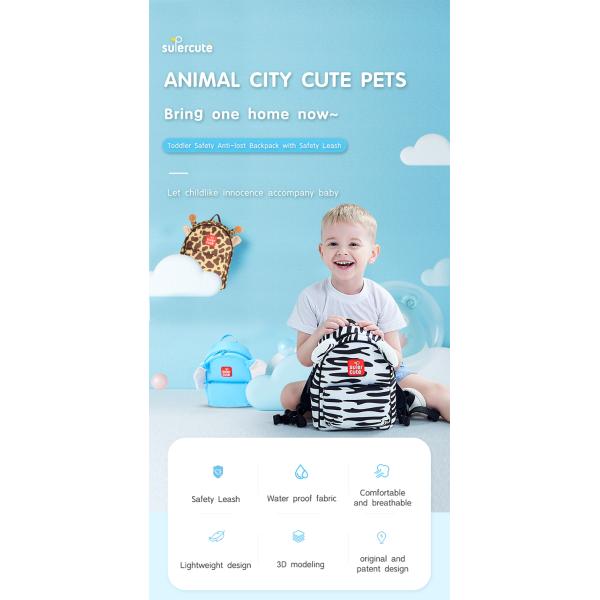 Superctue Schoolbags Waterproof Animal City Children's School Backpack Back to School Children Bags