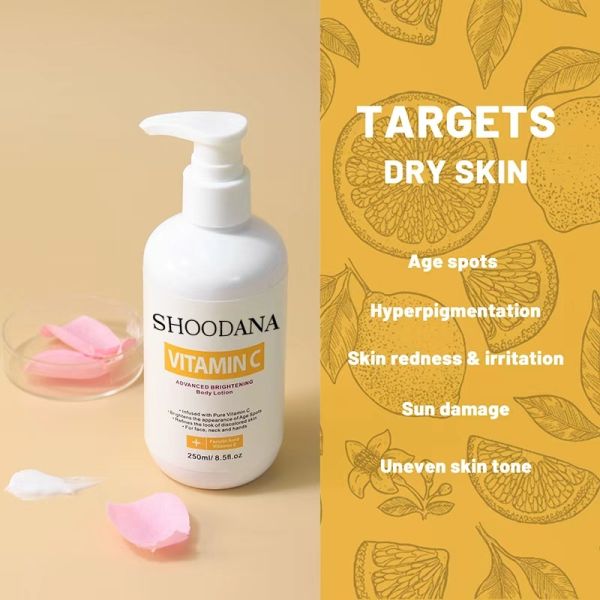 ODM OEM Body Lotion Vitamin C Skin Whitening Moisturizer OEM Skincare