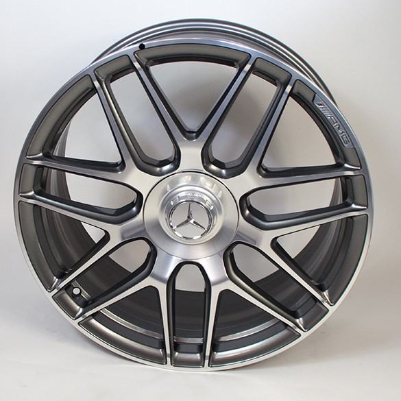 Titanium Grey 20 Inch Aluminum Rims , 7.5J AMG Cross Spoke Wheels