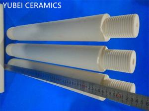 China Ivory Electrical Ceramic Rods 3.85g/cm3 Insulating Alumina Threaded Ceramic Rods on sale