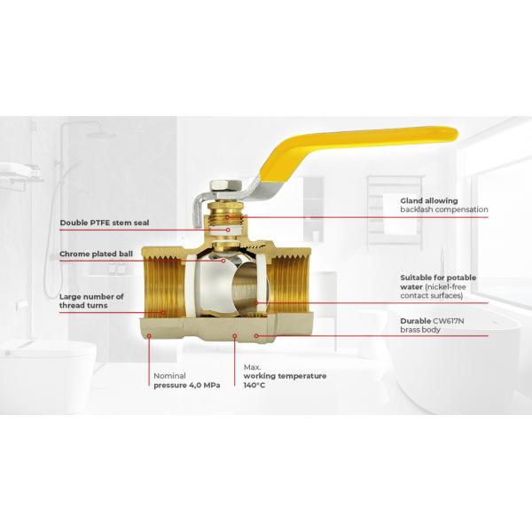 Bsp Npt Threaded Brass Mini Ball Valve for High Temperature Control for Water Gas and Oil Customizable OEM Support