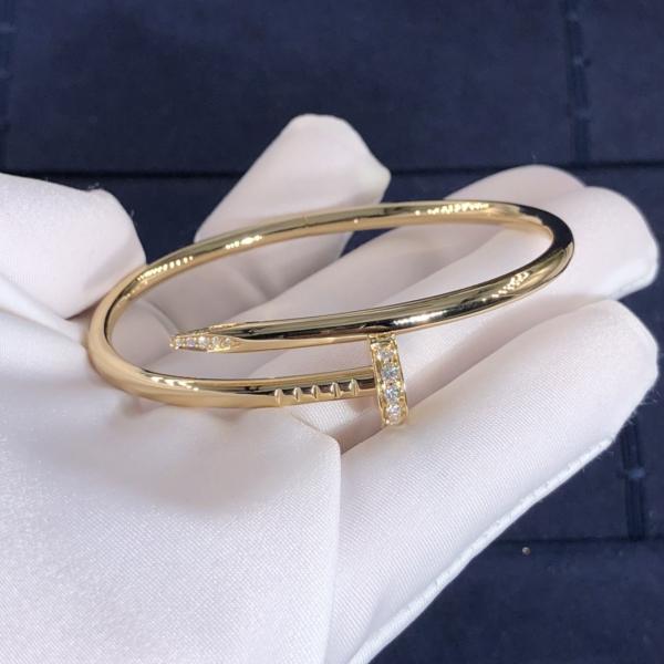 New Fashion Jewelry Bracelet Pure 18k Gold Cartie Juste Un Clou Bracelet With Natural Real Diamonds