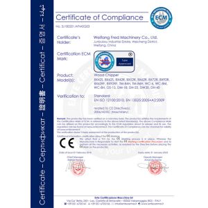 Weifang Fred Machinery Co., Ltd. Certifications