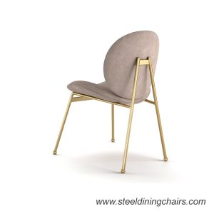 Luxury Kitchen 82CM 61CM Upholstered Stainless Steel Dining Chair