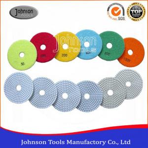 Quality 100mm White Type Diamond Floor Polishing Pads For Removing Scratches wholesale