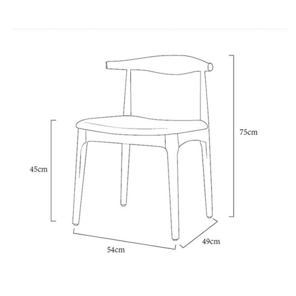 Modern PU Dining Chairs , Leather Metal Hans Wegner Dining Chair
