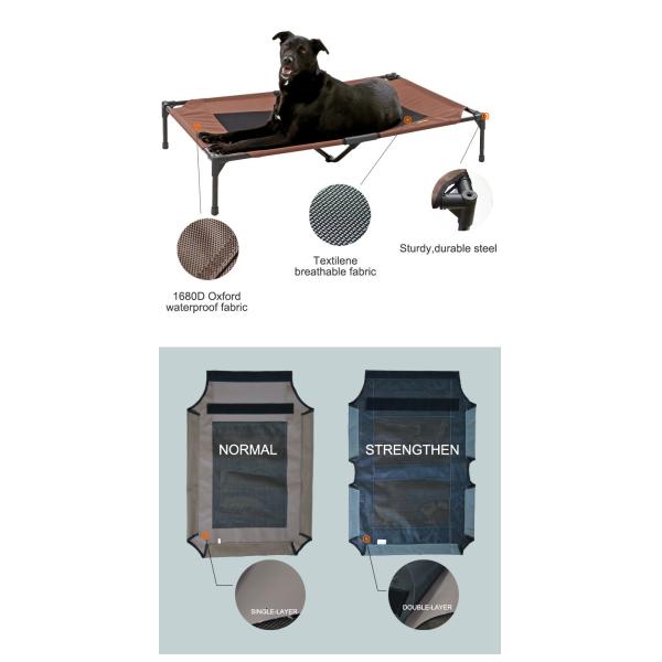 BSCI Breathable Medium Elevated Dog Bed 1680D PVC Waterproof