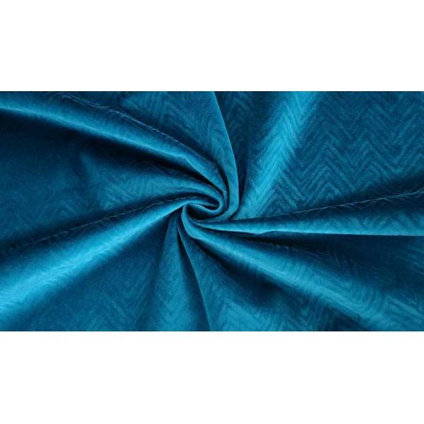 Soft Velvet Upholstery Fabric Easy Clean Polyester Textile For Sofas Hotels