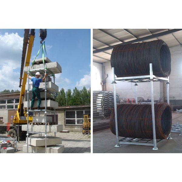 Round Post Foldable Stacking rack Demountable Stacking rack Stackable Rack