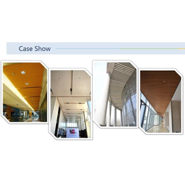 Big Size Suspended Aluminium / Aluminum Metal Ceiling Panel with Windproof Double Hook on System