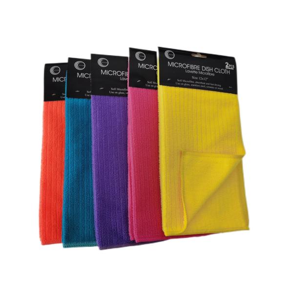 Daily Double Sided Microfiber Cleaning Cloths Universal Stripe Towel 30x30cm