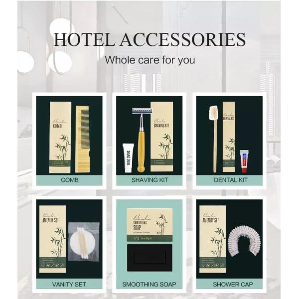 Disposable Eco Friendly Hotel Amenities , Luxury Hotel Toiletries Kit Toothbrush Shower Gel Shampoo