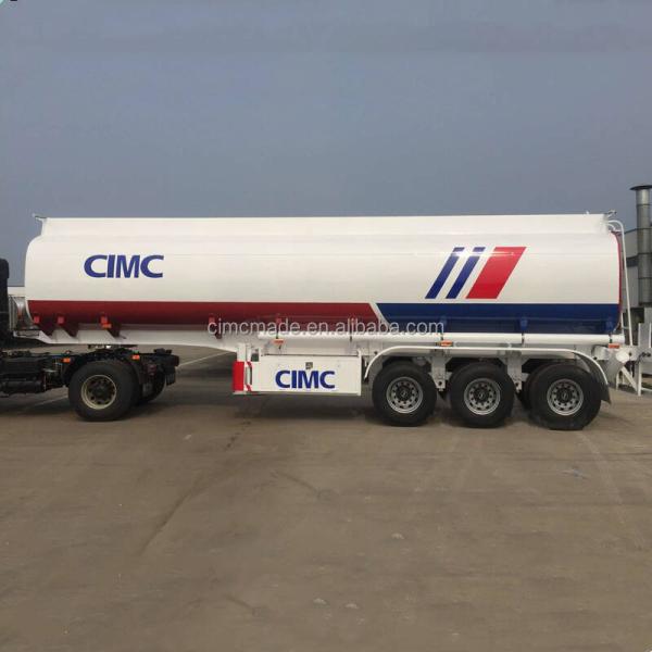 CIMC 3 Axles 8000L/5500L/7000L/7500L Gasoline and Diesel 4 compartments design 28 KL Steel Fuel hydraulic Tank Trailer