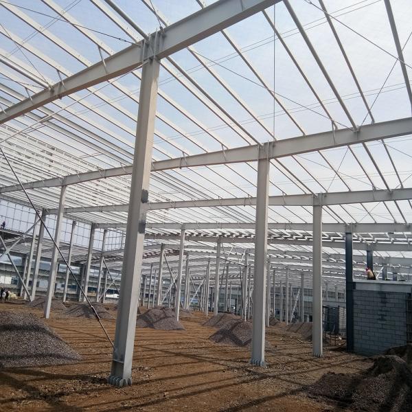 Q235 Prefabricated Steel Building with Sandwich Panel Roof Cladding