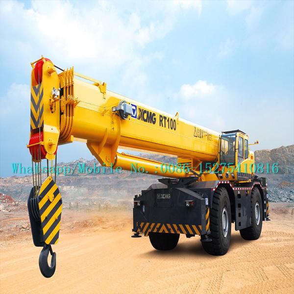 Boom Truck Crane XCMG RT100 100ton rough terrain crane all wheel Drive With Cummins Engine