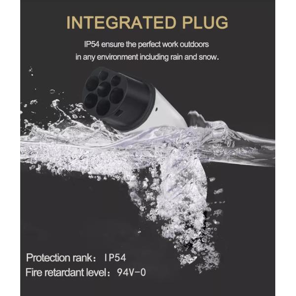 EVCOME Ev Charger Portable (220V 3.5KW 7KW) Max 16A Ajutable OEM ODM With SAE J1772 IEC 62196 GBT 20234