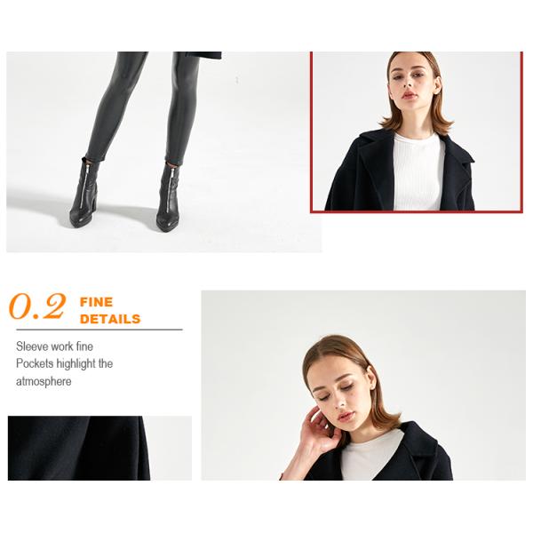 Half Sleeves Women Woolen Dress Coat Wool Jackets For Autumn Winter