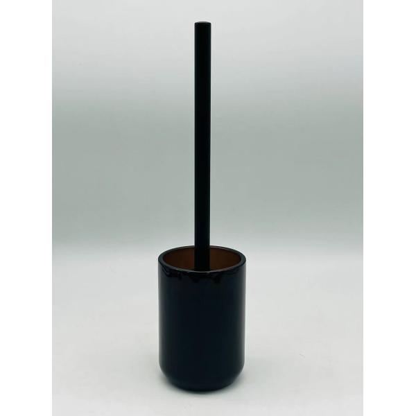 Amber Glass Bath Accessories Set Round Shape Toilet Brush Holder Hand Soap Dispenser Soap Dish Holder