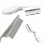 China Plastic Handle Metal Comb Lice Comb With Magnifying Glass Hair Combs Remover For Dogs Cats, Pet for sale
