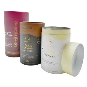 China Protein Powder Paper Cylinder Container Food Paper Tubes CMYK Printing on sale
