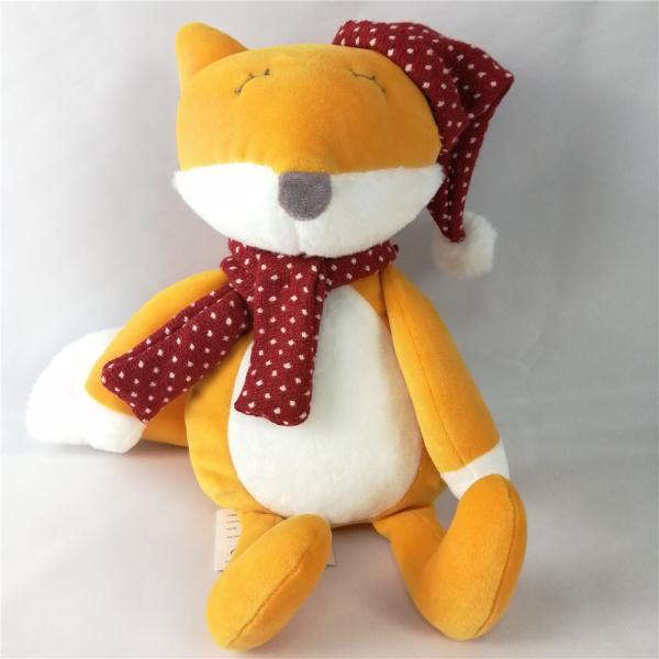 Orange Santa Stuffed Animal Stuffed Christmas Fox Huggable Baby Fox Toys