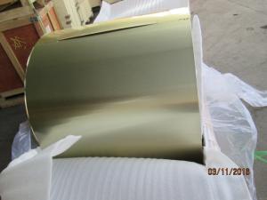 Quality Blue / Golden Coil Coated Aluminium , 0.105MM Coil Coated Aluminium Different Width wholesale