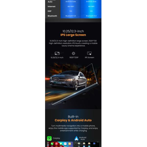 For Mercedes Benz E Class W212 S212 2009-2016 1920*720 Android 11.0 Car Radio GPS Multimedia Navigation No DVD Player