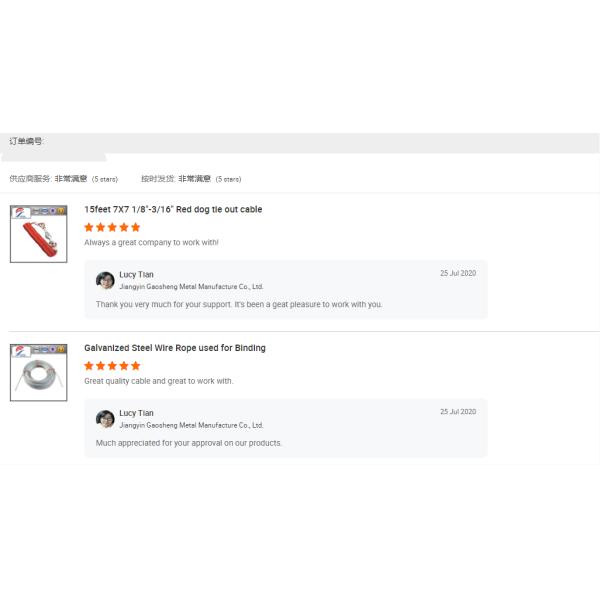 Customer review of Dog Tie Out Cable